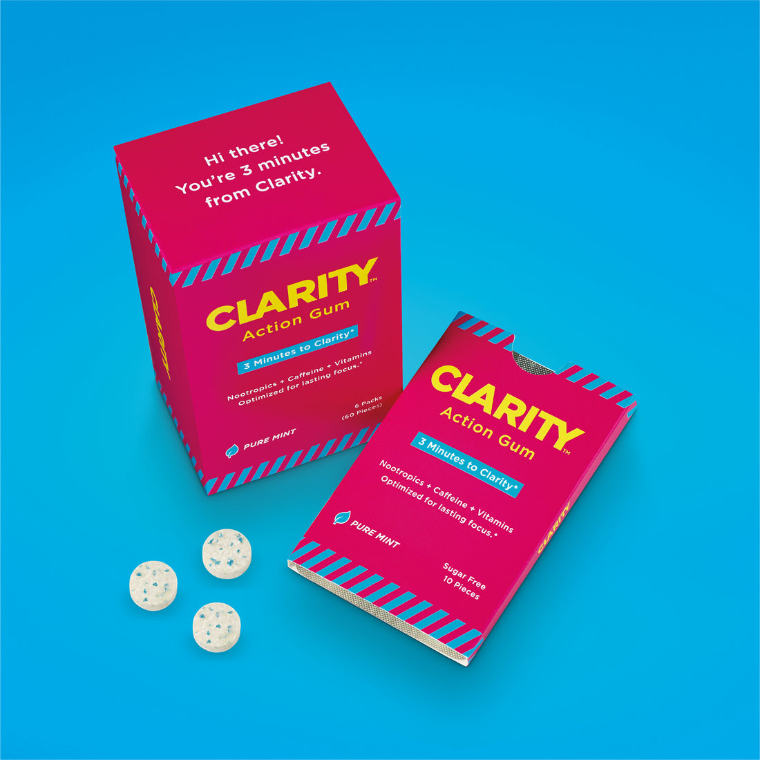 Clarity Gum – Pure Mint (60 Pieces)
