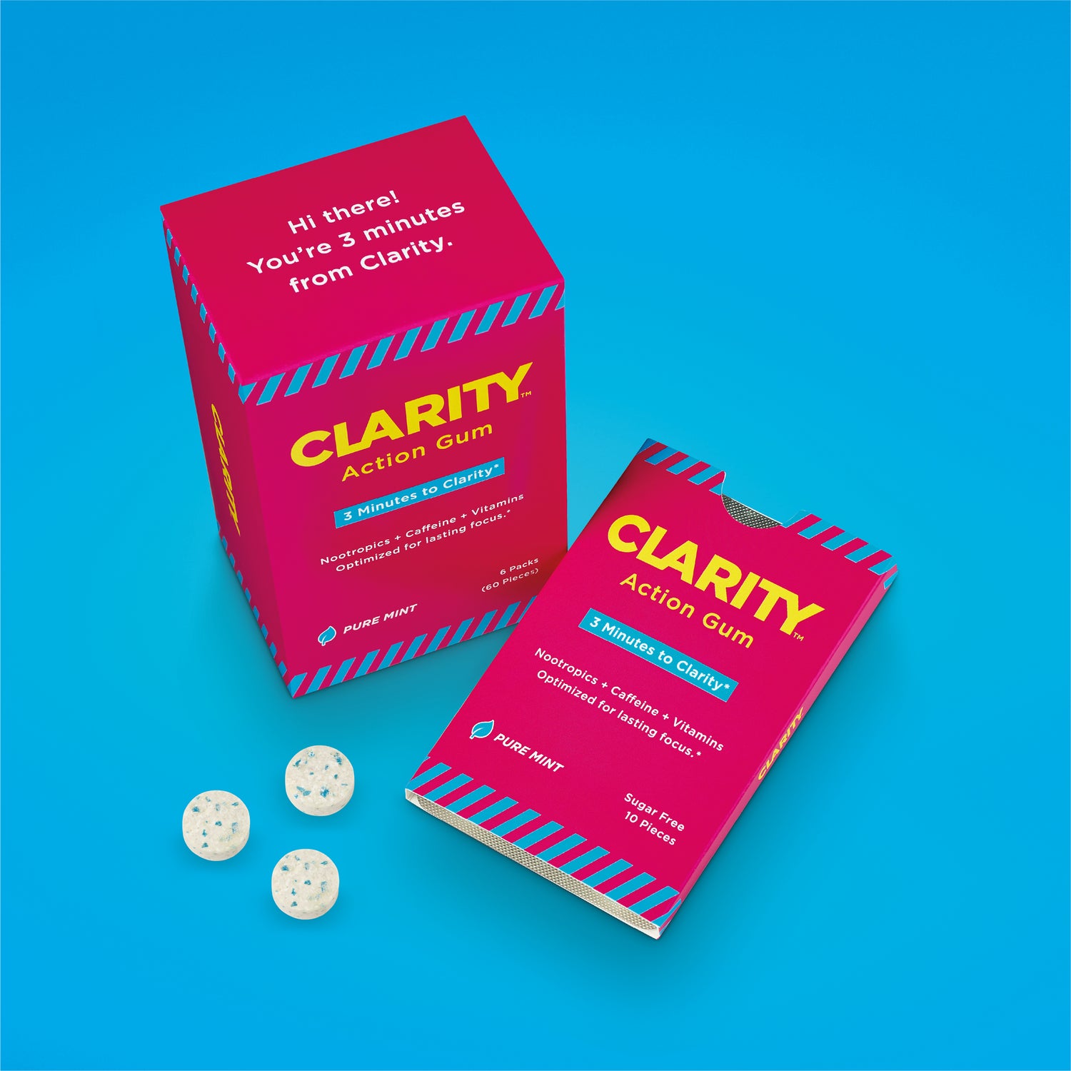 Clarity Gum – Pure Mint (60 Pieces)